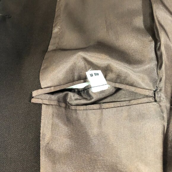 Harkwick Clothes Men's Brown Two Button Blazer Size‎ 46R - Picture 7 of 7